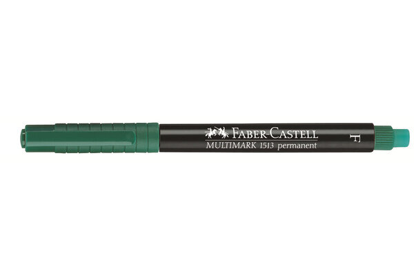 Permanentais marķieris Faber-Castell 1513 F, 0.6 mm, zaļš 1213-045 cena un informācija | Rakstāmpiederumi | 220.lv