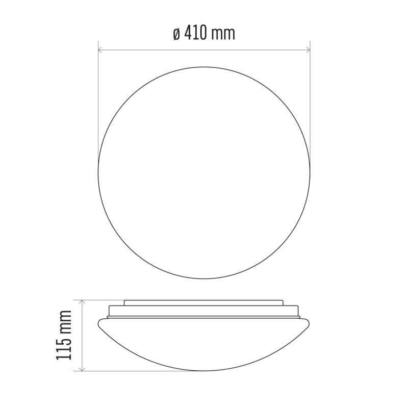 LED griestu (sienas) gaismeklis Cori R 32W/WW silti balts cena un informācija | Griestu lampas | 220.lv