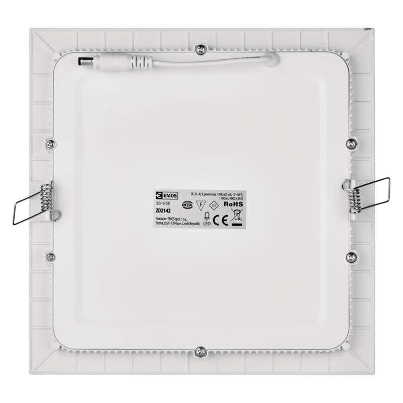 LED panelis 220x220 Taisnstūra balta, iebūvējama 18W NW IP20 W cena un informācija | Iebūvējamās lampas, LED paneļi | 220.lv