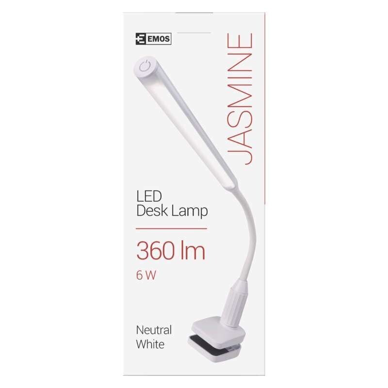 LED galda lampa Jasmine white cena un informācija | Galda lampas | 220.lv