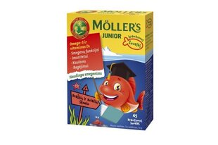 Желейные рыбки с клубничным вкусом MOLLER'S JUNIOR, 45 шт. цена и информация | Витамины, пищевые добавки, препараты для иммунитета | 220.lv