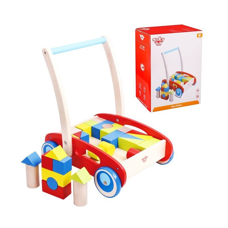 Koka stumjamais ar krāsainiem klucīšiem Tooky Toy cena un informācija | Rotaļlietas zīdaiņiem | 220.lv