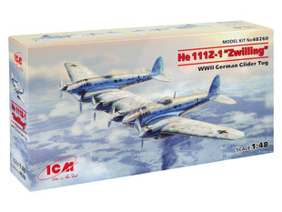 Клейкая модель ICM 48260 He 111Z-1 Zwilling 1/48 цена и информация | Склеиваемые модели | 220.lv