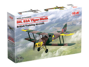 Līmējošais modelis ICM 32035 D.H. 82A Tiger Moth 1/32 cena un informācija | Līmējamie modeļi | 220.lv