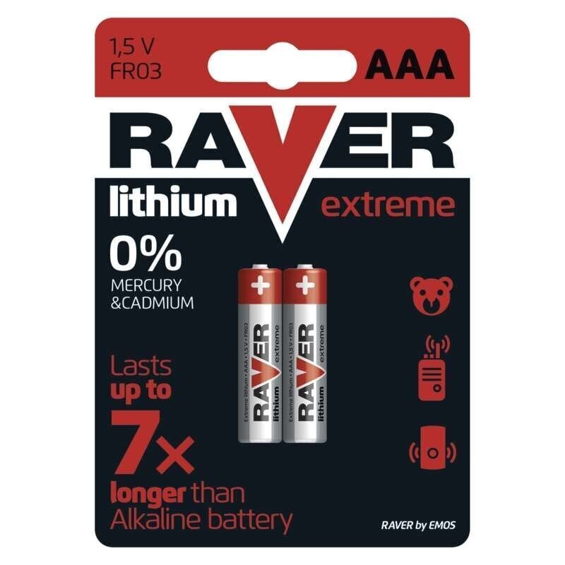 Litija baterija Raver FR03 (AAA) cena un informācija | Baterijas | 220.lv