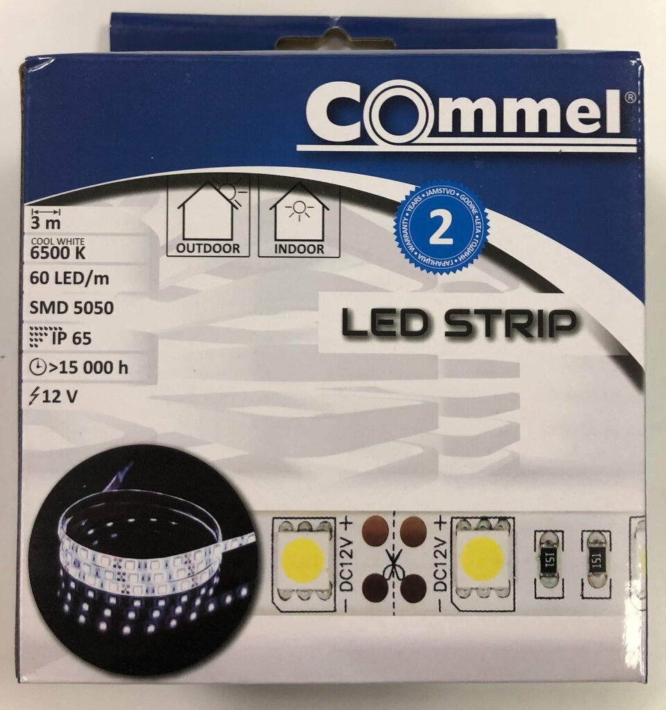 LED lenšu komplekts Auksti balts 60LED/m, IP65, 3 m, WW cena un informācija | LED lentes | 220.lv