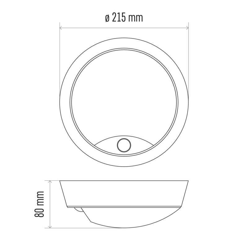 LED griestu un sienas lampa IP54 14W WW Pir cena un informācija | Griestu lampas | 220.lv