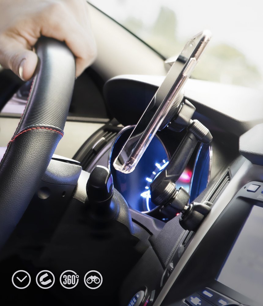 Automašīnas telefona turētājs Ringke Power Clip Wing, melns (Accm0010-Rpkg) цена и информация | Auto turētāji | 220.lv