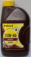«PILOTS»  15W40 SG/CD моторное масло, 1L  цена и информация | Моторное масло | 220.lv