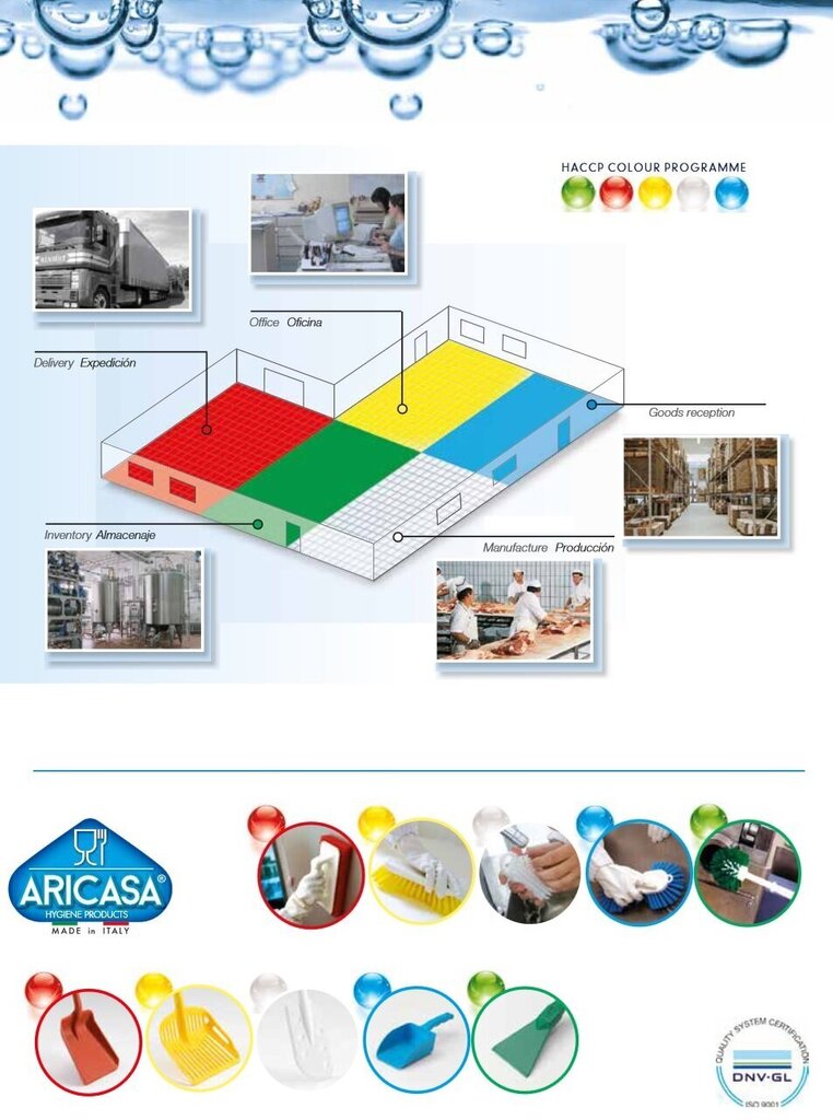 ARICASA ūdens savācējs Hygiene Pro 75cm, sarkans cena un informācija | Tīrīšanas piederumi | 220.lv