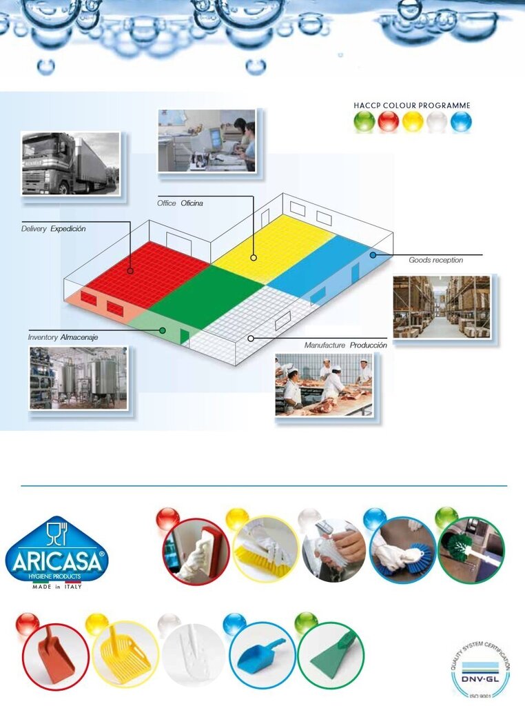 ARICASA ūdens savācējs Hygiene Pro 75cm, zils cena un informācija | Tīrīšanas piederumi | 220.lv