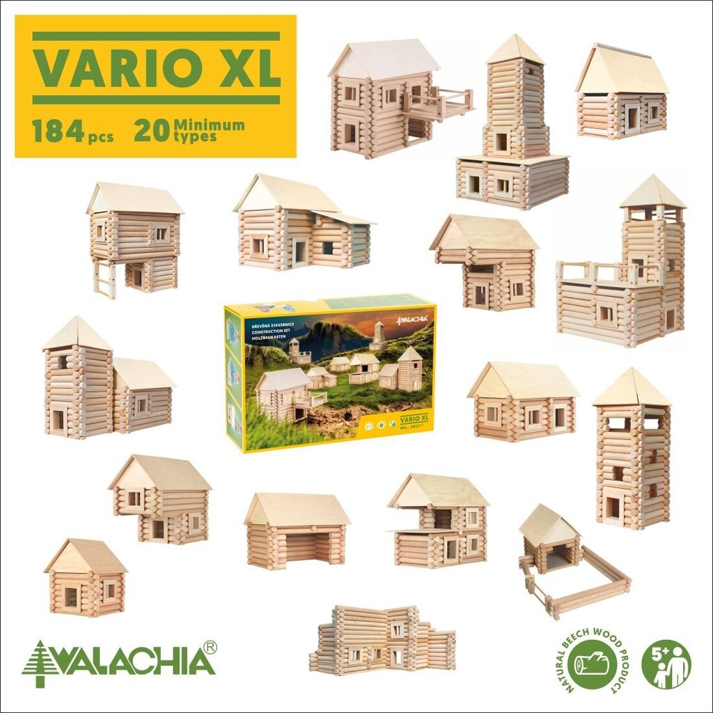 Koka konstruktors Walachia Vario XL, 184 gab. цена и информация | Konstruktori | 220.lv