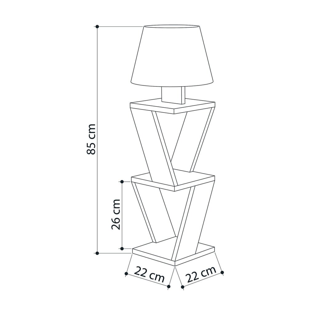 Stāvlampa Kalune Design 855, brūna/balta cena un informācija | Stāvlampas | 220.lv