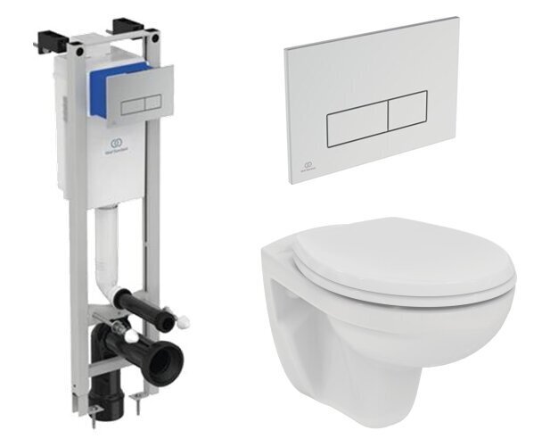 Sienas tualetes poda vāks Ideal Standard WC EUROVIT Rimless cena un informācija | Tualetes podi | 220.lv