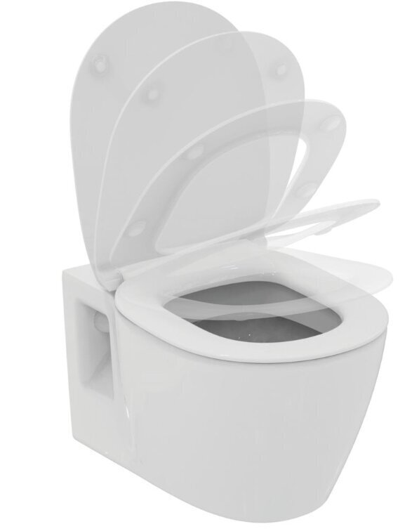 Sienas tualetes poda komplekts Ideal Standard WC CONNECT RIM ar lēni aizveramu vāku cena un informācija | Tualetes podi | 220.lv