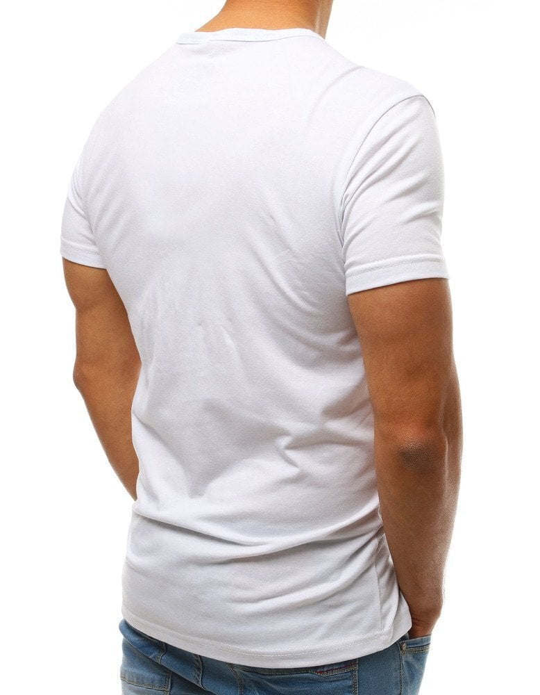 Baltas krāsas T-krekls "Mondo" cena un informācija | Vīriešu T-krekli | 220.lv