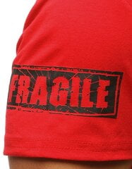 Футболка мужская Fragile, красная цена и информация | Мужские футболки | 220.lv