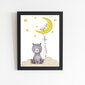 Plakāts “Dzeltenais mēness” melnā rāmī, A4 formātā cena un informācija | Gleznas | 220.lv