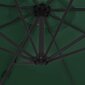 vidaXL dārza saulessargs ar pamatni, pārnēsājams, zaļš cena un informācija | Saulessargi, markīzes un statīvi | 220.lv