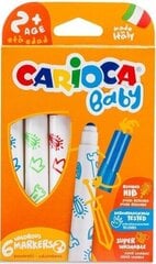 Фломастеры для малышей Carioca Baby Superwashable, 6 цветов цена и информация | Принадлежности для рисования, лепки | 220.lv