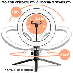 GOAPA Led Ring gaisma ar statīvu, telefona turētāju un Bluetooth tālvadības pulti цена и информация | Осветительное оборудование для фотосъемок | 220.lv