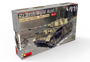 Līmējamais modelis MiniArt 35344 Pz.Beob.Wg.IV Ausf. J Late/Last Prod. 2 IN 1 W/CREW 1/35 cena un informācija | Līmējamie modeļi | 220.lv