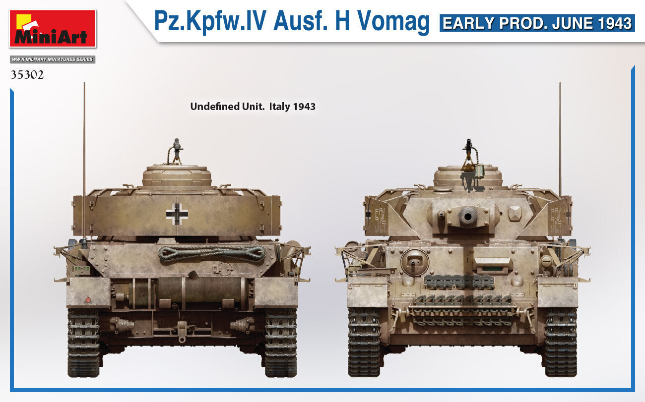 Līmējamais modelis MiniArt 35302 Pz.Kpfw.IV Ausf. H Vomag. Early Prod. June 1943 1/35 цена и информация | Līmējamie modeļi | 220.lv