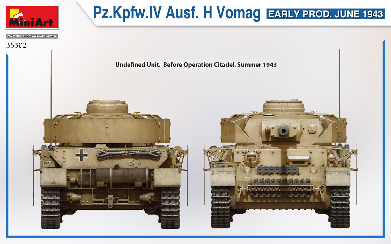 Līmējamais modelis MiniArt 35302 Pz.Kpfw.IV Ausf. H Vomag. Early Prod. June 1943 1/35 cena un informācija | Līmējamie modeļi | 220.lv
