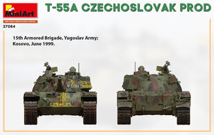 Līmējamais modelis MiniArt 37084 T-55A Čehoslovākijas produkcija 1/35 cena un informācija | Līmējamie modeļi | 220.lv