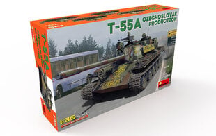 Līmējamais modelis MiniArt 37084 T-55A Čehoslovākijas produkcija 1/35 cena un informācija | Līmējamie modeļi | 220.lv