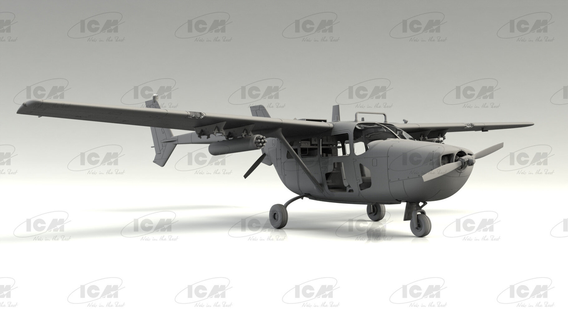 Līmējamais modelis ICM 48291 Cessna O-2A US Navy Service 1/48 cena un informācija | Līmējamie modeļi | 220.lv