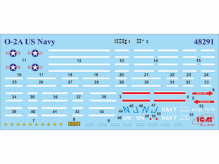 Līmējamais modelis ICM 48291 Cessna O-2A US Navy Service 1/48 cena un informācija | Līmējamie modeļi | 220.lv