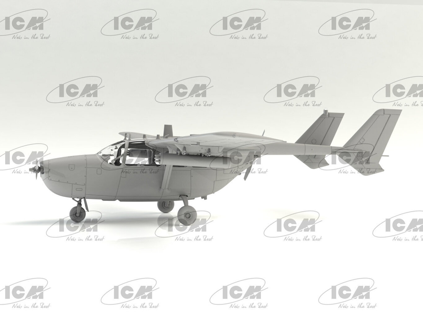 Salīmējamais modelis Modelis ICM 48292 Cessna O-2A (late production) 1/48 cena un informācija | Līmējamie modeļi | 220.lv