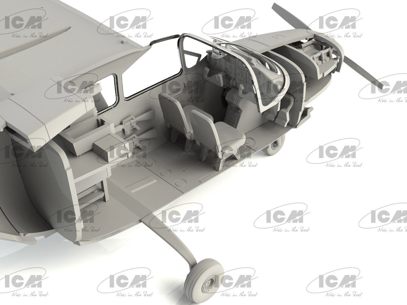 Salīmējamais modelis Modelis ICM 48292 Cessna O-2A (late production) 1/48 cena un informācija | Līmējamie modeļi | 220.lv