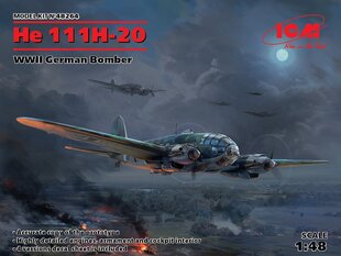 Salīmējamais modelis ICM 48264 German He 111H-20 1/48 cena un informācija | Līmējamie modeļi | 220.lv