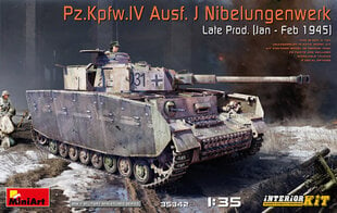 Līmējamais modelis MiniArt 35342 Pz.Kpfw.IV Ausf. J Nibelungenwerk Late Prod. (Jan-Feb 1945) Interior Kit 1/35 cena un informācija | Līmējamie modeļi | 220.lv