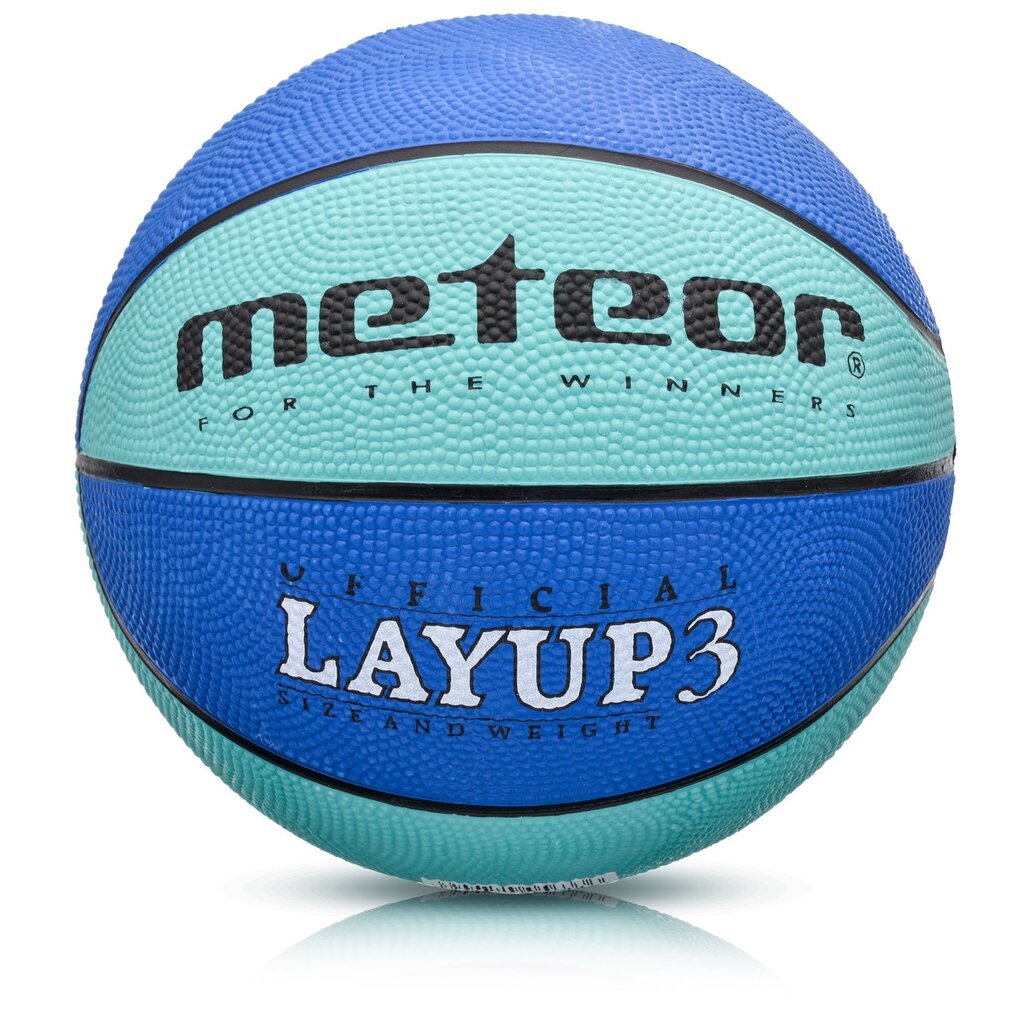 Basketbola bumba Meteor Layup 3 Zila цена и информация | Basketbola bumbas | 220.lv