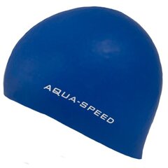 Peldcepure Aqua-Speed silicone 3D Cap 01, zila cena un informācija | Peldcepures | 220.lv