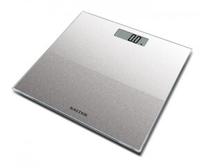Salter 9037 SVGL3R Salter Glass elektroniskie digitālie vannas istabas svari — sudraba mirdzums cena un informācija | Ķermeņa svari, bagāžas svari | 220.lv