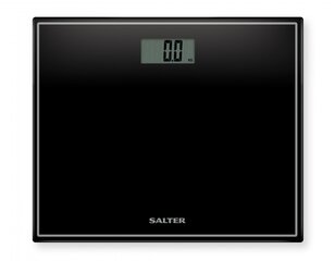 Salter 9207 BK3R Compact Glass Electronic Bathroom Scale - Black цена и информация | Весы (бытовые) | 220.lv