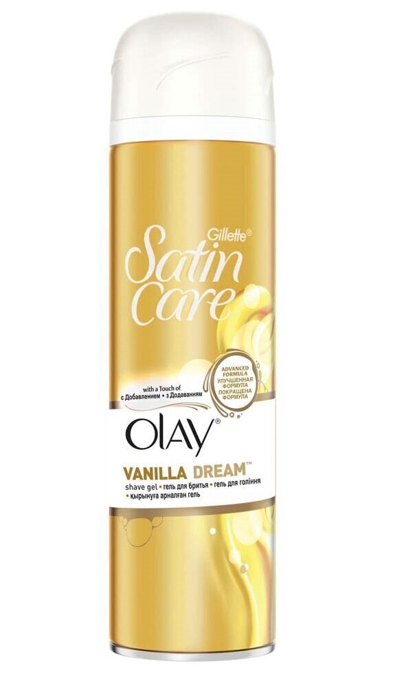 Skūšanās želeja Gillette Satin Care Olay Vanilla Dream 200 ml цена и информация | Skūšanās piederumi, kosmētika | 220.lv