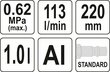 Putu ģenerējoša pistole pneimatiska, 1L / 220 mm Yato (YT-23640) cena un informācija | Rokas instrumenti | 220.lv