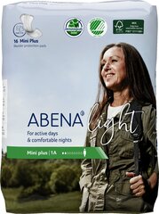 Higiēniskās paketes Abena Light Ultra Mini Plus, 28x10 cm, 16 gab. cena un informācija | Tamponi, higiēniskās paketes, ieliktnīši | 220.lv