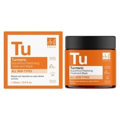 Atjaunojoša sejas maska Dr. Botanicals Turmeric Superfood Restoring 60 ml cena un informācija | Sejas maskas, acu maskas | 220.lv