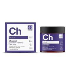 Matējoša sejas maska Dr. Botanicals Charcoal Superfood 60 ml cena un informācija | Sejas maskas, acu maskas | 220.lv