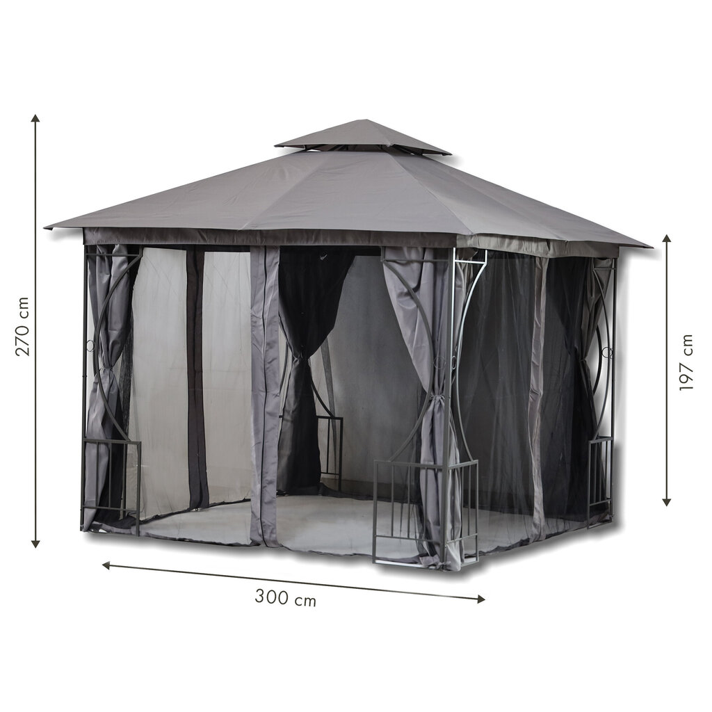 Dārza telts 2in1 sienas režģis no odiem 3x3 cena un informācija | Dārza nojumes un lapenes | 220.lv