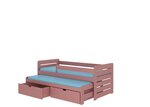 Bērnu gulta ADRK Furniture Tomi 180x80 ar sānu aizsardzību, rozā