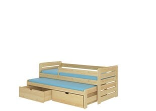 Bērnu gulta ADRK Furniture Tomi 04 180x80 ar sānu aizsardzību, brūna cena un informācija | Bērnu gultas | 220.lv