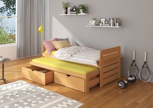 Bērnu gulta ADRK Furniture Tomi 200x90, brūna cena un informācija | Bērnu gultas | 220.lv