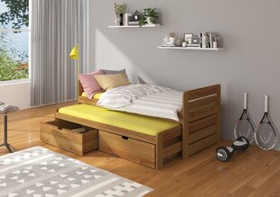 Bērnu gulta ADRK Furniture Tomi 200x90, brūna cena un informācija | Bērnu gultas | 220.lv